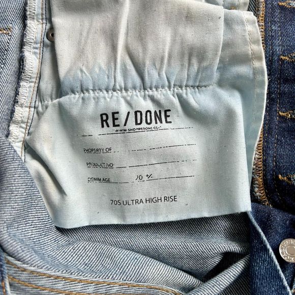 RE/DONE 70s Ultra High Rise Straight Leg Jeans 26 - Picture 6 of 7